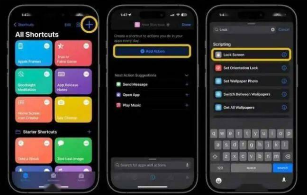 河北苹果14锁屏维修店分享iPhone14升级iOS16.4后如何创建锁屏快捷方式 
