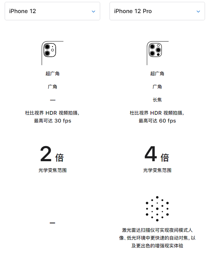 河北苹果手机维修分享苹果 iPhone 12 与 iPhone 12 Pro 选哪款 
